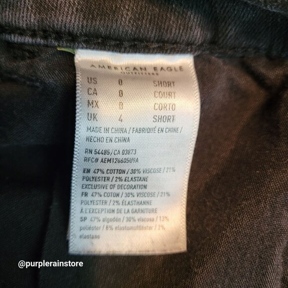 American Eagle Jeans 0 S Hi Rise Jegging Next Level Stretch Black Wash Denim - Picture 6 of 13